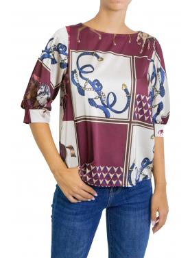 Blusa manica 3/4 fantasia
